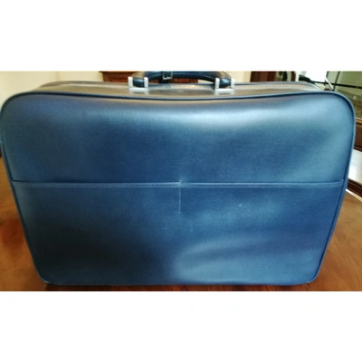 Pre-owned Valextra Navy Leather Bag
