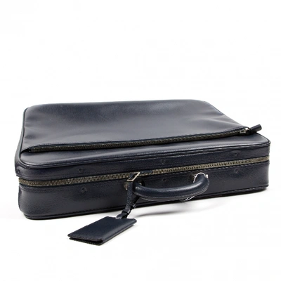 Pre-owned Valextra Navy Leather Bag