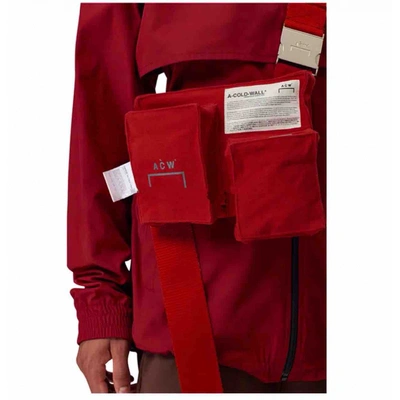 Pre-owned A-cold-wall* Red Cloth Bag
