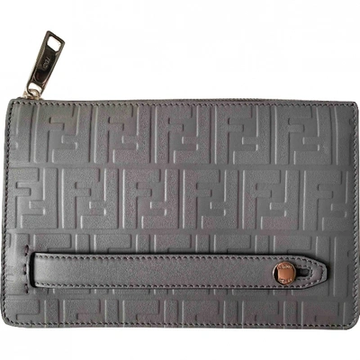 Pre-owned Fendi Grey Leather Small Bag, Wallet & Cases