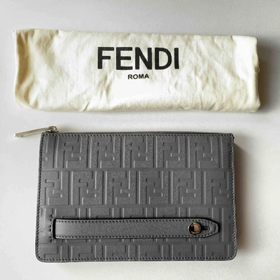Pre-owned Fendi Grey Leather Small Bag, Wallet & Cases