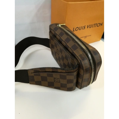 Pre-owned Louis Vuitton Geronimo Brown Cloth Bag
