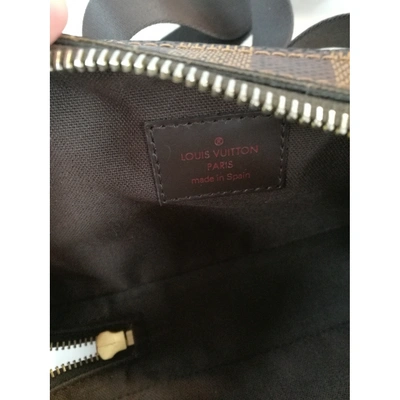 Pre-owned Louis Vuitton Geronimo Brown Cloth Bag