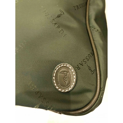 Pre-owned Trussardi Cloth Weekend Bag In Green