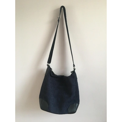 Pre-owned Emporio Armani Cloth Bag In Blue