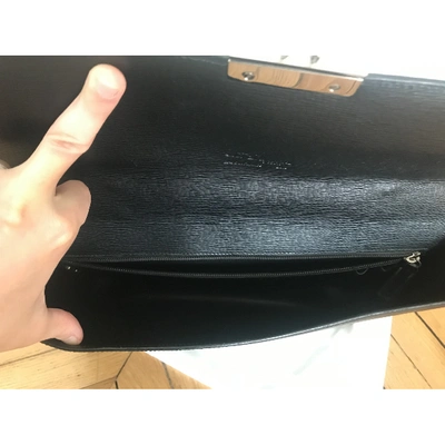 Pre-owned St Dupont Leather Satchel In Black