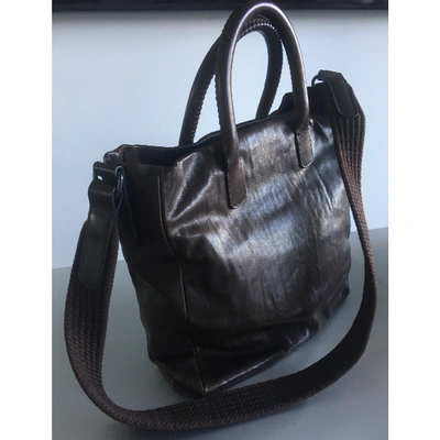 Pre-owned Giorgio Armani Leather Bag In Brown