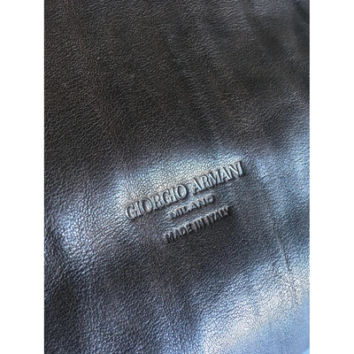 Pre-owned Giorgio Armani Leather Bag In Brown