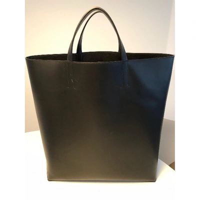 Pre-owned Calvin Klein 205w39nyc Leather Bag In Black