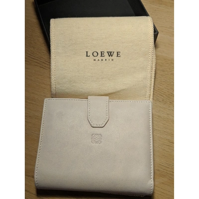 Pre-owned Loewe Leather Small Bag In Beige