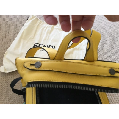 Pre-owned Fendi Yellow Leather Bag