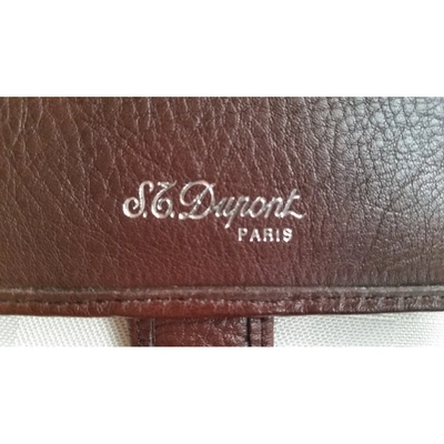 Pre-owned St Dupont Leather Small Bag In Brown