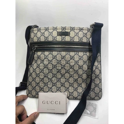 Pre-owned Gucci Cloth Bag In Grey