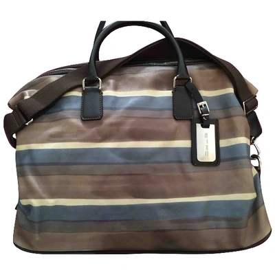 Pre-owned Etro Leather Weekend Bag In Multicolour