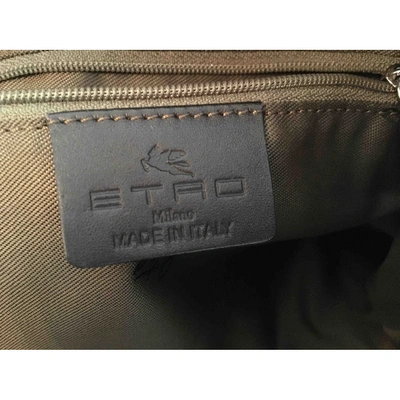 Pre-owned Etro Leather Weekend Bag In Multicolour