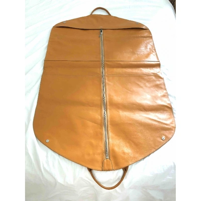 Pre-owned Valextra Leather Bag In Camel