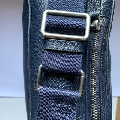 Pre-owned Giorgio Armani Leather Bag In Blue