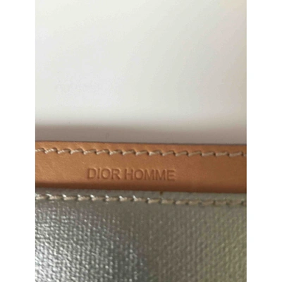 Pre-owned Dior Leather Small Bag In Silver