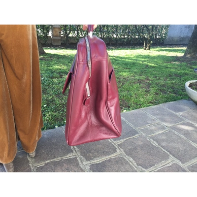 Pre-owned Valextra Burgundy Leather Bag