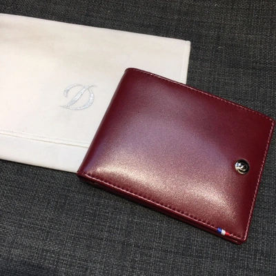 Pre-owned St Dupont Burgundy Leather Small Bag, Wallet & Cases