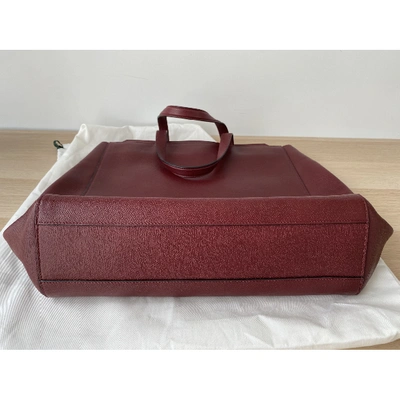 Pre-owned Valextra Burgundy Leather Bag