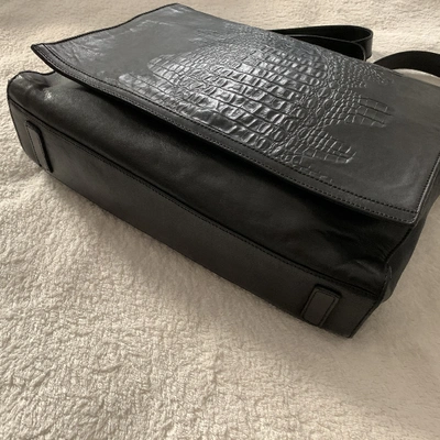Pre-owned Roberto Cavalli Leather Satchel In Black