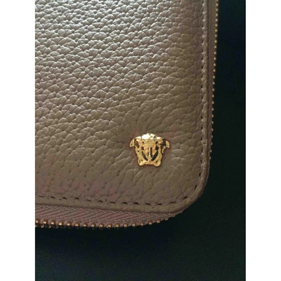 Pre-owned Versace Leather Small Bag In Beige