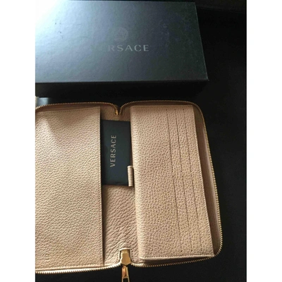 Pre-owned Versace Leather Small Bag In Beige
