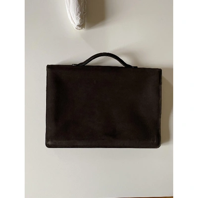 Pre-owned Valextra Brown Suede Bag