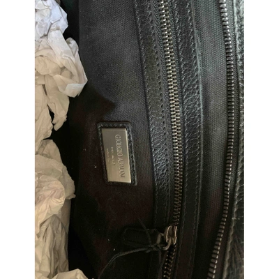 Pre-owned Giorgio Armani Black Leather Bag