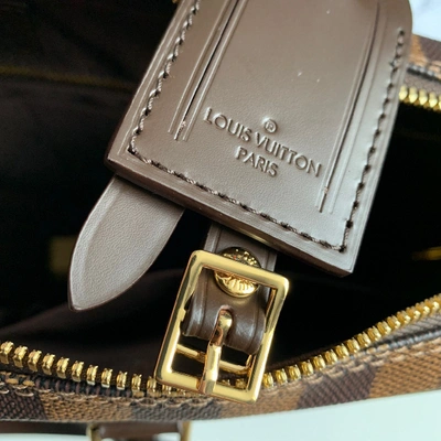 Porte documents voyage cloth satchel Louis Vuitton Brown in Cloth - 30267584