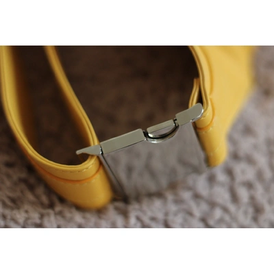 Pre-owned Jacquemus Le Gadjo Leather Bag In Yellow