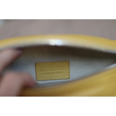 Pre-owned Jacquemus Le Gadjo Leather Bag In Yellow