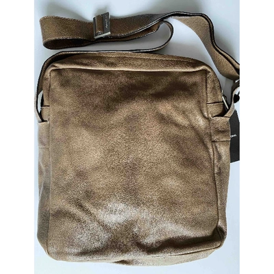 Pre-owned Costume National Leather Bag In Khaki