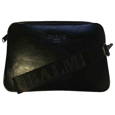 Pre-owned Balmain Leather Small Bag In Black