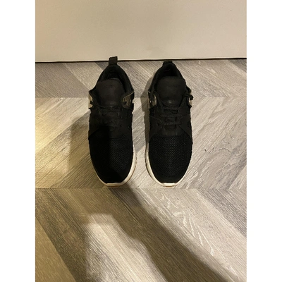 Pre-owned Neil Barrett Cloth Low Trainers In Black