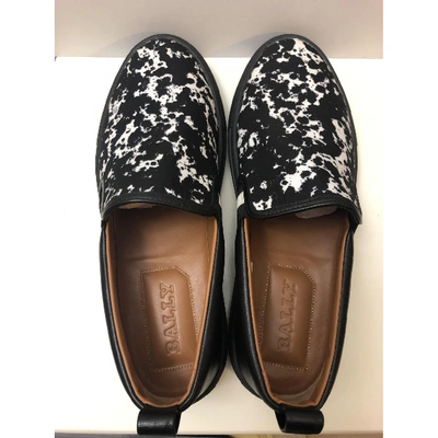 Pre-owned Bally Cloth Low Trainers In Black