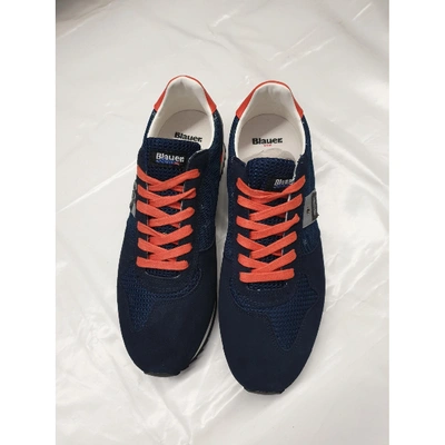 Pre-owned Blauer Low Trainers In Blue