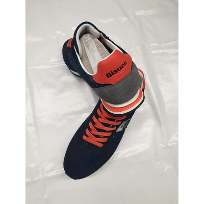 Pre-owned Blauer Low Trainers In Blue