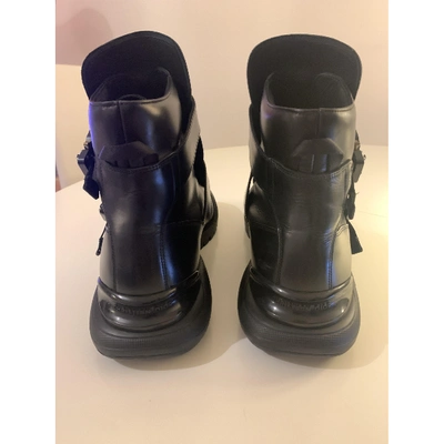 Pre-owned Dior Leather Boots In Black