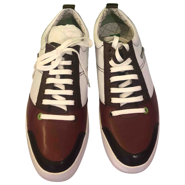 boss leather trainers