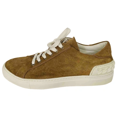 Pre-owned Casadei Brown Leather Trainers
