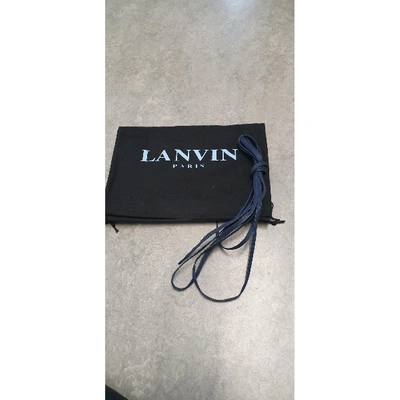 Pre-owned Lanvin Cloth High Trainers In Blue