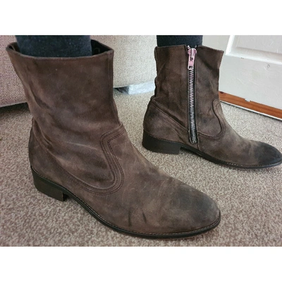 Pre-owned Allsaints Brown Suede Boots