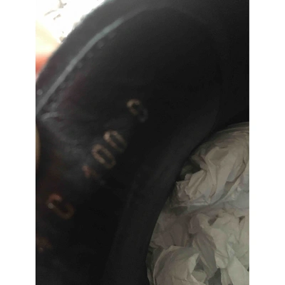 Pre-owned Emporio Armani Black Leather Lace Ups