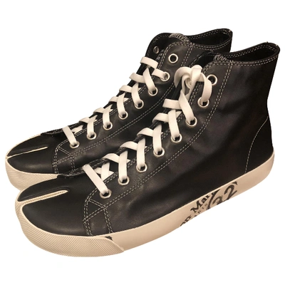 Pre-owned Maison Margiela Black Leather Trainers