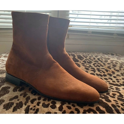 Pre-owned Carvil Brown Suede Boots
