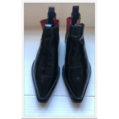 PHILIPPE MODEL Pre-owned Leather Boots In Black