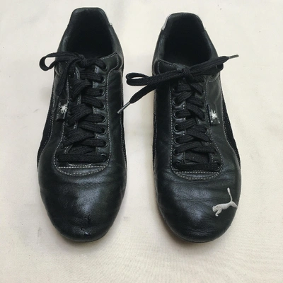 Pre-owned Puma Leather Low Trainers In Black