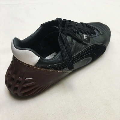 Pre-owned Puma Leather Low Trainers In Black
